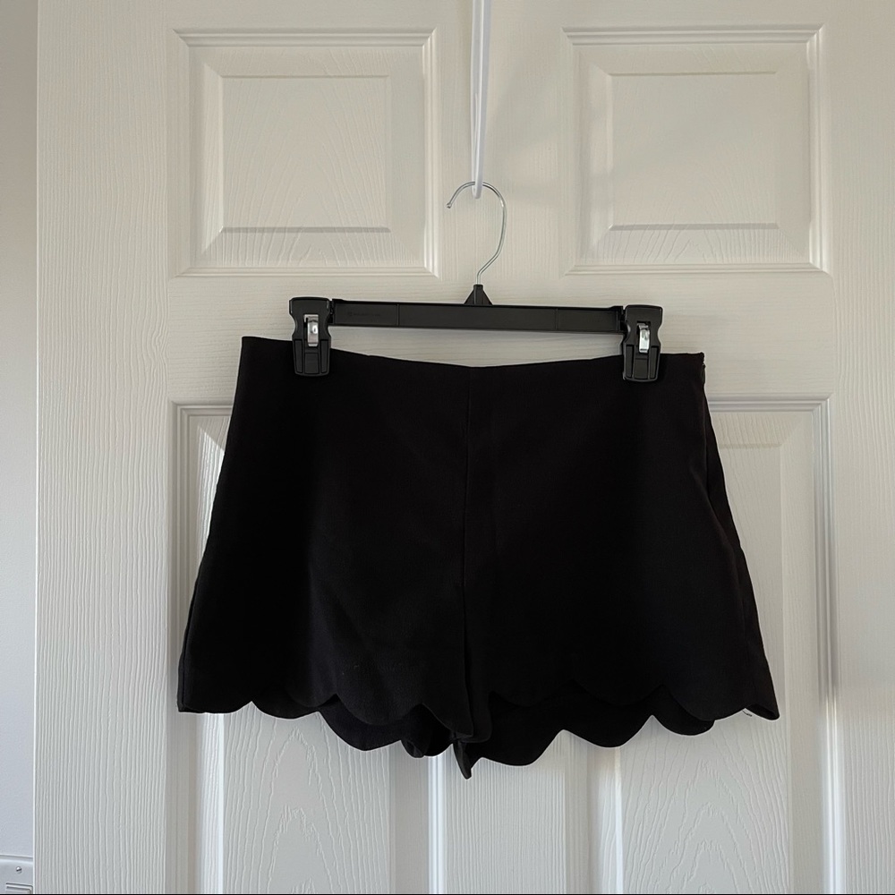 black shorts